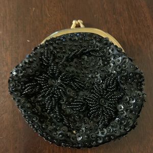 Vintage handmade beaded coin purse